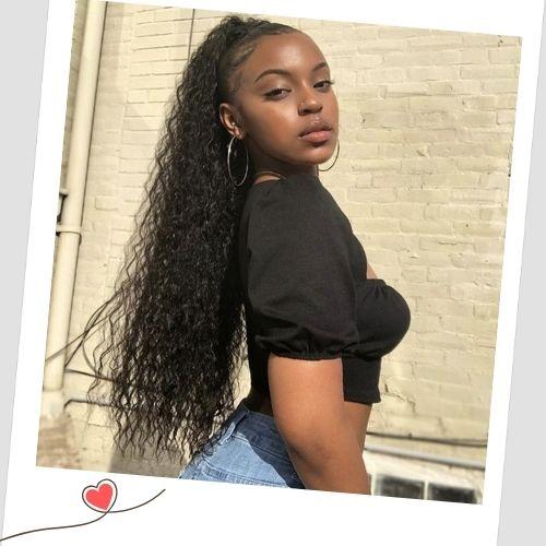 Half Wig with High Ponytail