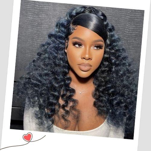 Half Wig with Side Swoop Bangs