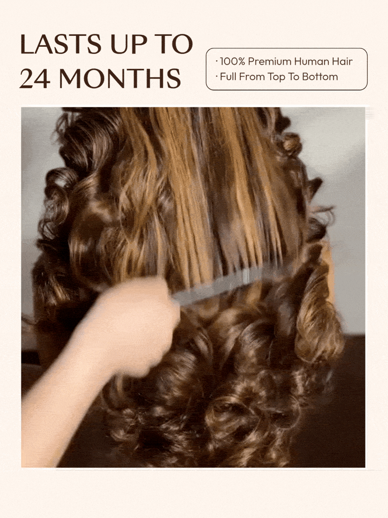 UNice 7x5 Bye Bye Slip™ Balayage Highlight Body Wave & Curtain Bangs Wig – Glueless Lace Pull & Go with Invisi Drawstring
