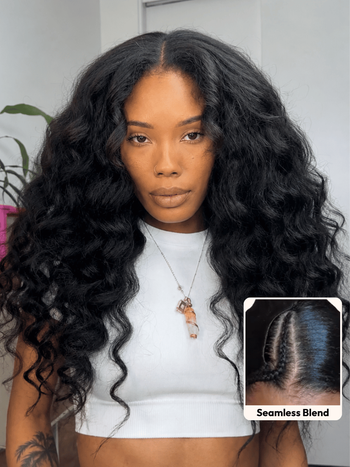 UNice InvisiBlend™ V part Kinky Straight Natural Black Wig Protect Your Natural Hair