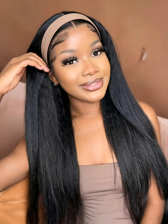 UNice Kinky Straight Human Hair Half Wigs Straight Half wig Clip in Human Hair Extension 150% Density Bettyou Series