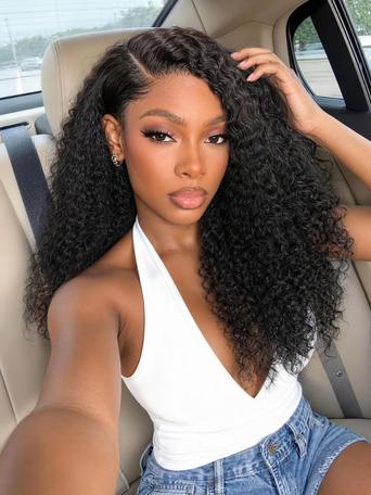 UNice Side Part Multi-Texture Curls Wig InvisiBlend™ V Part Glueless Blend-Ready Natural Hair Match Adjustable Fit