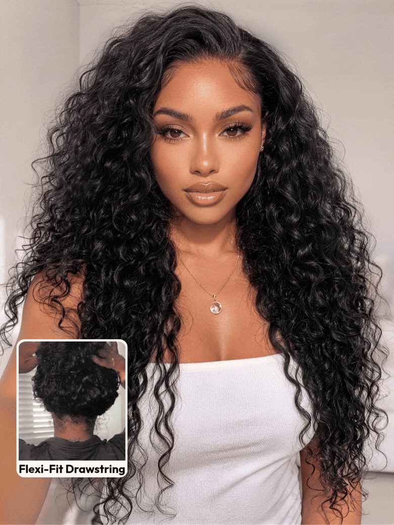 UNice Water Wave Bye-Bye Slip™ Glueless Lace Ready-to-Wear Full Volume Quality Human Hair Wig