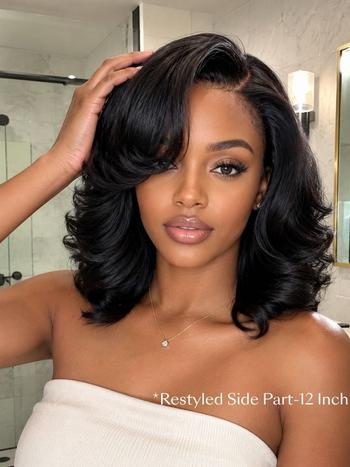 UNice Layered Blowout Bob Bye-Bye Slip™ 7×5 Lace Closure Glueless Everyday Soft Glam Effortless Summer Chic