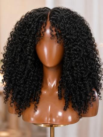 UNice Burmese Curly Bye-Bye Slip™ Glueless Lace Put-On-and-Go Quality Human Hair Wig