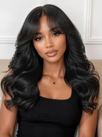 UNice Layered Shag with Wispy Bangs Bye-Bye Slip™ 7x5 Lace Closure Glueless Human Hair Wig Effortlessly Polished Look