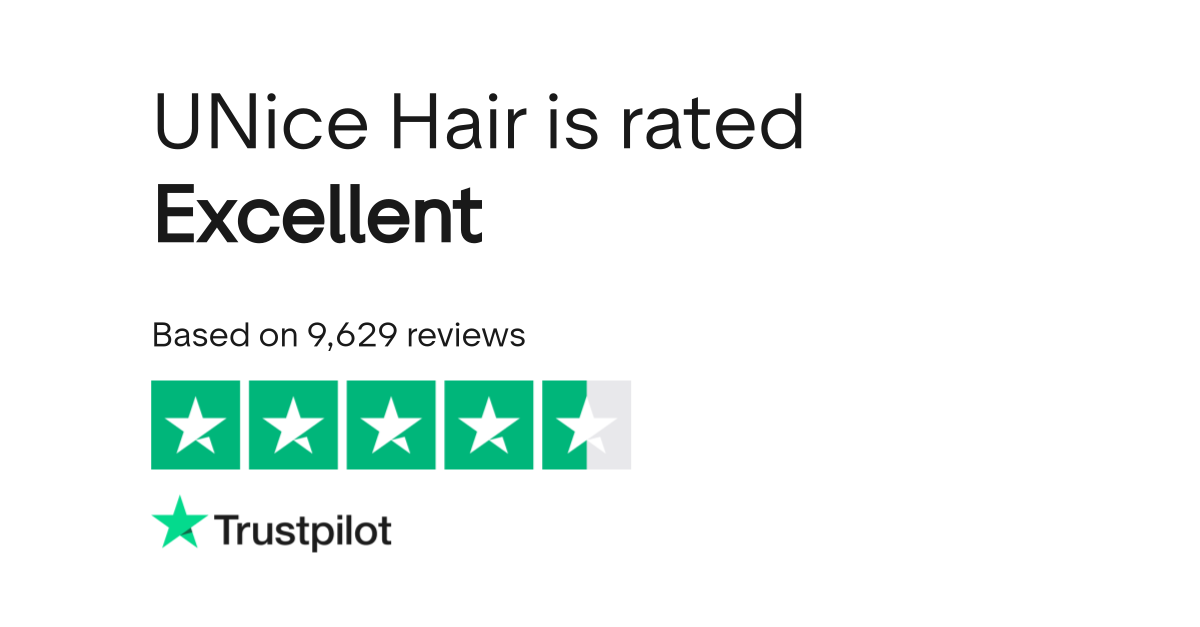 unice hair trustpilot ratings sep 2026