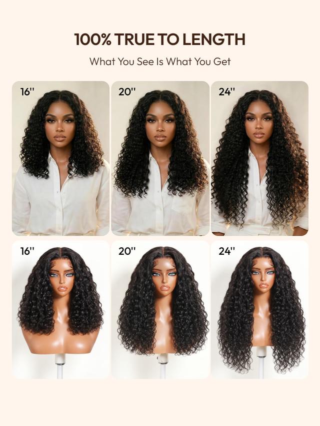 UNice Water Wave Bye-Bye Slip™ Glueless Lace Ready-to-Wear Full Volume Quality Human Hair Wig
