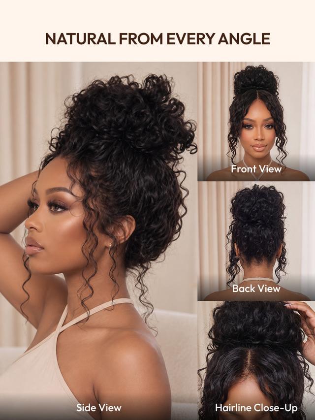 UNice Water Wave Bye-Bye Slip™ Glueless Lace Ready-to-Wear Full Volume Quality Human Hair Wig