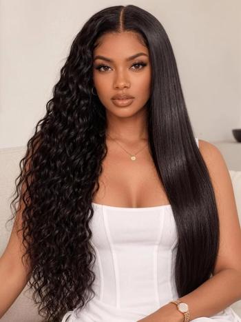 UNice 2-in-1 Wet and Wavy Bye-Bye Slip™ Secure Glueless Lace Front Human Hair Wig for Beginners