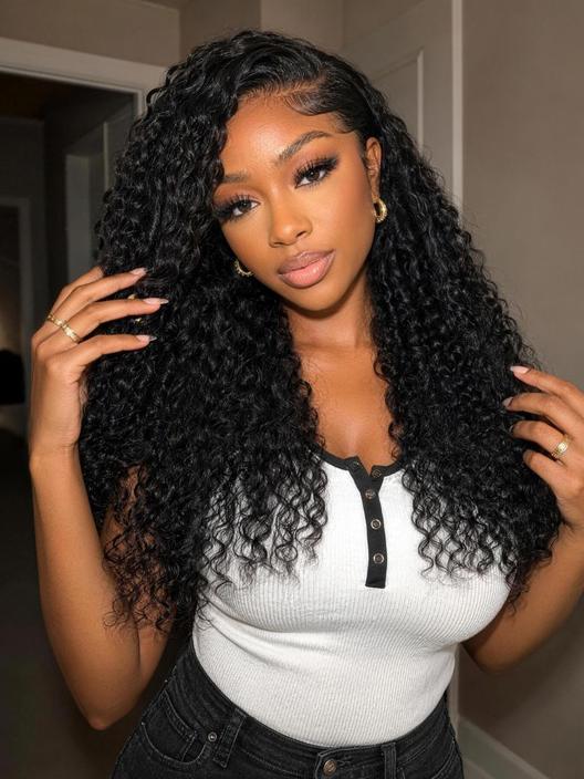 UNice Side Part Defined Curls Bye-Bye Slip™ 6x4 Lace Glueless Human Hair Wig for Beginner