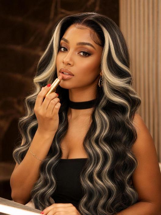 UNice Face-Framing Blonde Highlights Body Wave Bye-Bye Slip™ 7x5 Lace Glueless Wig
