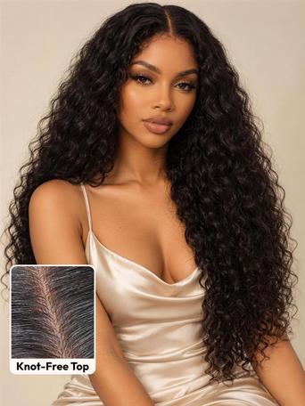 UNice Water Wave Bye-Bye Slip™ 7x5 Lace Glueless Human Hair Wig with Realistic Scalp-Like Silk Base