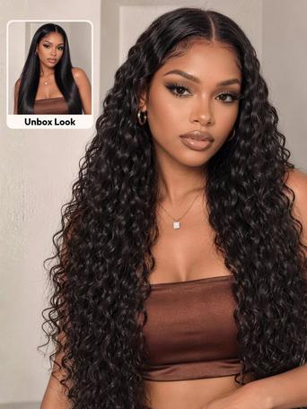 UNice 2-in-1 Wet and Wavy Bye-Bye Slip™ Secure Glueless Lace Front Human Hair Wig for Beginners