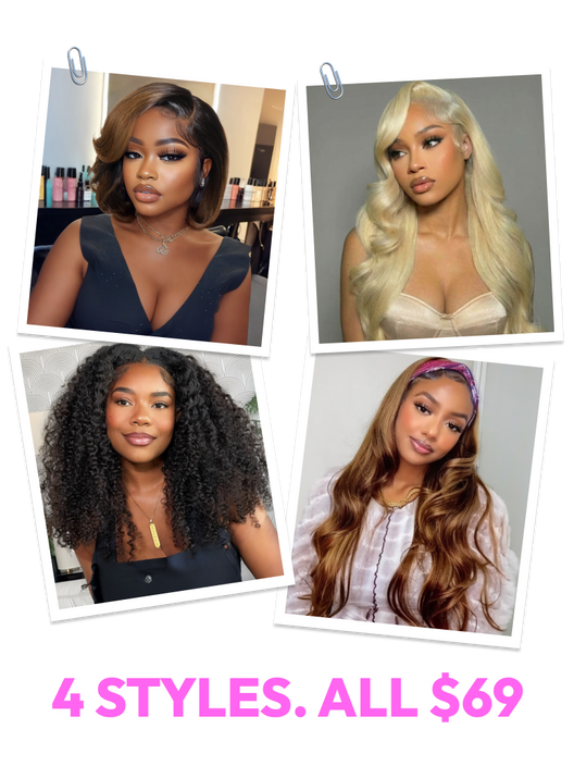 A model displays the UNice Bye Bye Slip 7x5 Lace Glueless Dark Chocolate Brown Side Part Yaki Straight wig, showing a model wearing a wig with long hair and straight.