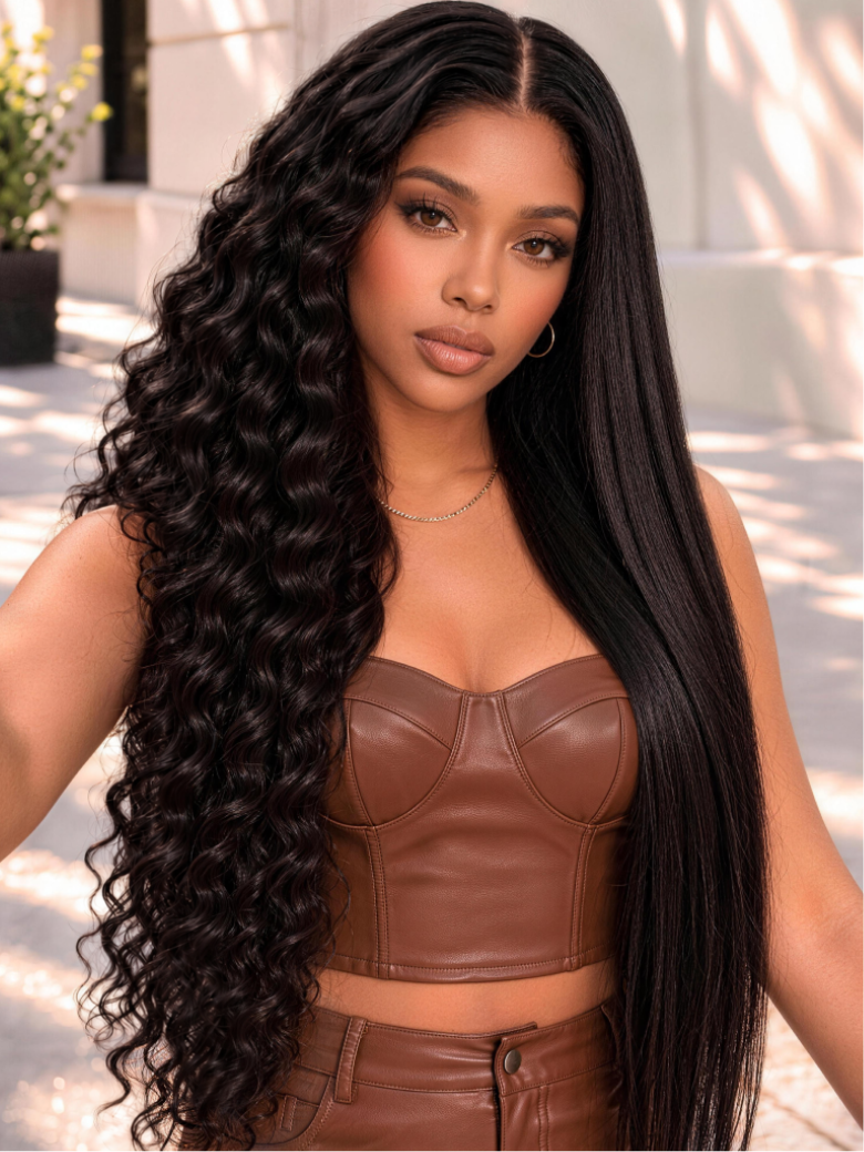 UNice 2-in-1 Wet and Wavy Bye-Bye Slip™ Secure Glueless Lace Front Human Hair Wig for Beginners