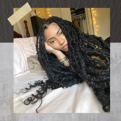 Voluminous long butterfly locs black hairstyles for long hair protective look