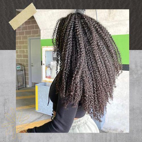 Voluminous afro long natural curls black hairstyles for long hair