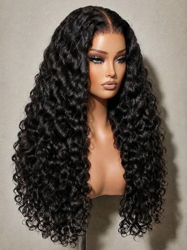 UNice Indian Curly Bye-Bye Slip™ 7x5 Lace Glueless Human Hair Drawstring Wig with Fuller Volume and Defined Curls