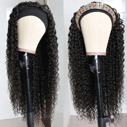 16 inches Water Wave Headband Wig No Glue Needed