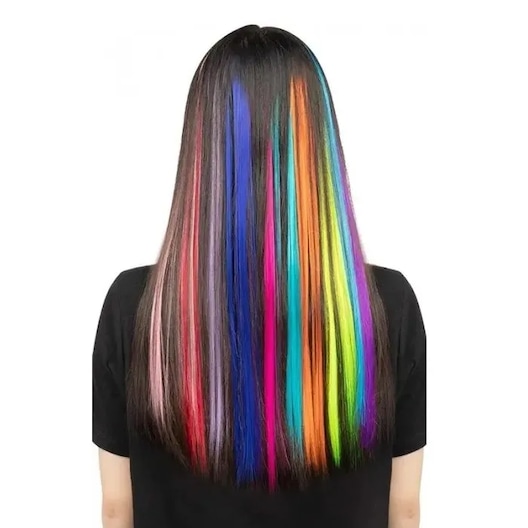 Colored Party Highlights Clip in Virgin Hair Extensions Unice Hair