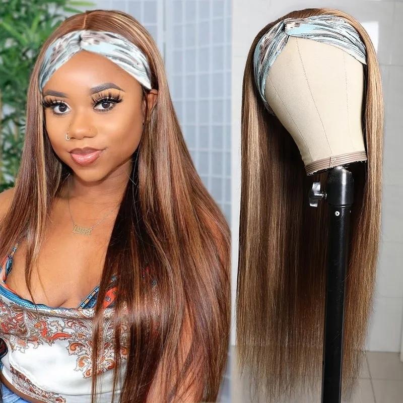 UNice Ombre TL412 Color Headband Human Hair Wigs Straight None Lace